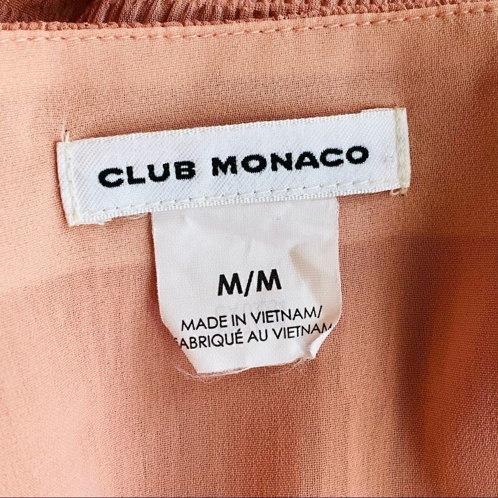 Club Monaco Ribbone Ruffle Blouson-Sleeve Blouse - Picture 8 of 9